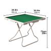Foldable Mahjong Table, Mahjong Table Foldable, Domino Table with Drawers and Cup Holders, PVC Straight Edge Card Table, Wear-Resistant Desktop (Green) view 2
