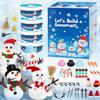 Zaycca 4Pack Stocking Stuffers for Kids,Build Snowman Kit,Christmas Craft Gifts with Air-Dry Modeling Clay, Creative Toys for Christmas Games & Holiday Fun for Boys Girls view 1