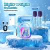 Mini Karaoke Machine for Kids Ages 3-12: Portable Bluetooth Speaker with 2 Wireless Microphone, LED Light Show for Kids Boys Girls Toys Birthday Gifts ToddlerBlue view 4
