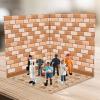 TTETTZ 1/6 Scale Show Backdrop Model Scene Display for Action Figures Ob11 BJD Dolls Diecast Car, Kitchen view 3