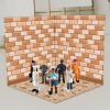 TTETTZ 1/6 Scale Show Backdrop Model Scene Display for Action Figures Ob11 BJD Dolls Diecast Car, Kitchen view 4