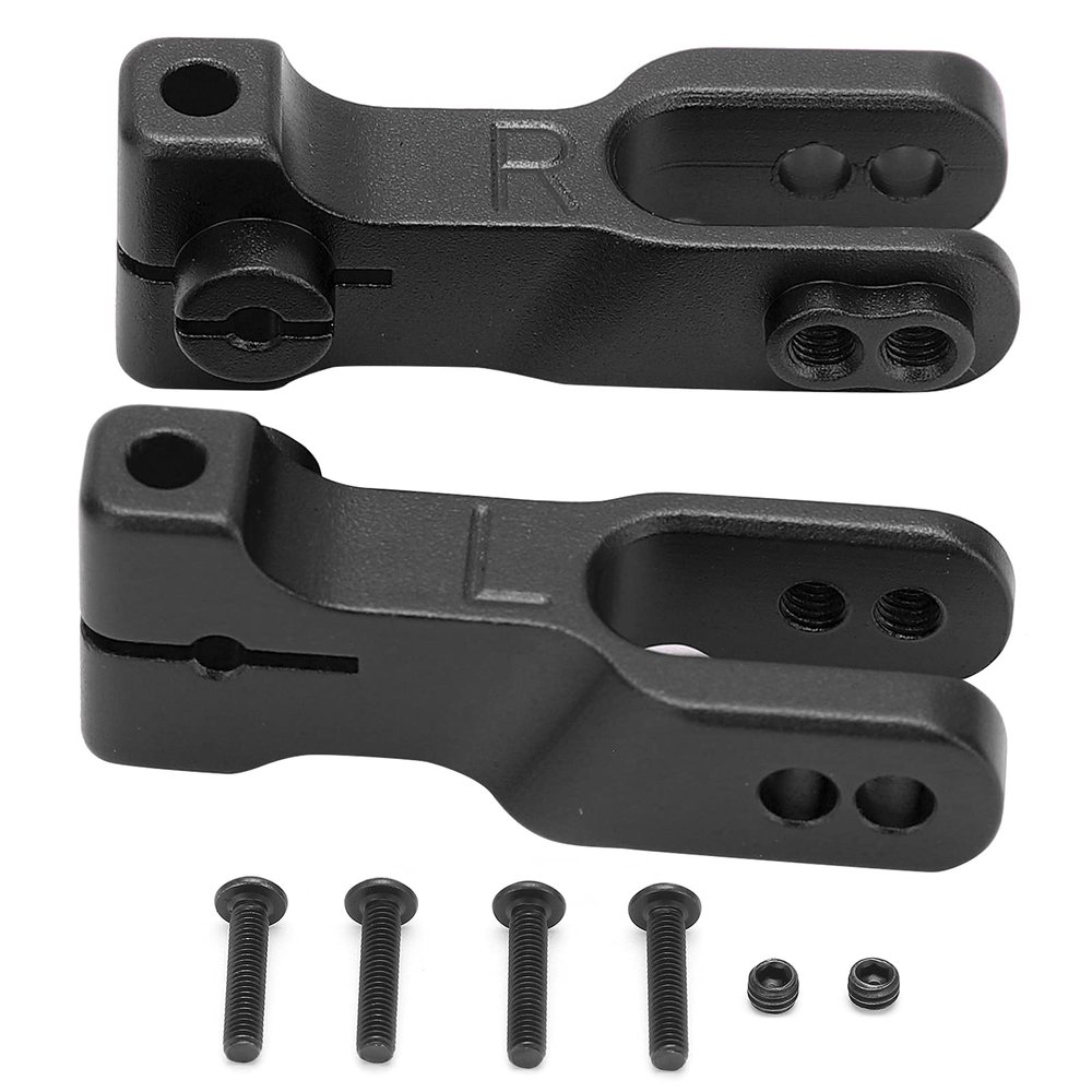2PCS Anti Roll Bars Sway Bar Arms Front Suspension Stabilizer Bar Aluminum Alloy Replacement Parts with Screws for 1/7 Scale Remote Control Car (Black)