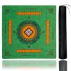 35.4 * 35.4 Inches Anti-Slip and Noise-reducing Mahjong Mat, Large-Sized Game Mahjong Table Mat,with a Black Storage Bag, Suitable for Mahjong, Poker, Card Games, Dominoes(Green) view 1