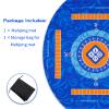35.4 * 35.4 Inches Anti-Slip and Noise-reducing Mahjong Mat, Large-Sized Game Mahjong Table Mat,with a Black Storage Bag, Suitable for Mahjong, Poker, Card Games, Dominoes(Blue) view 2