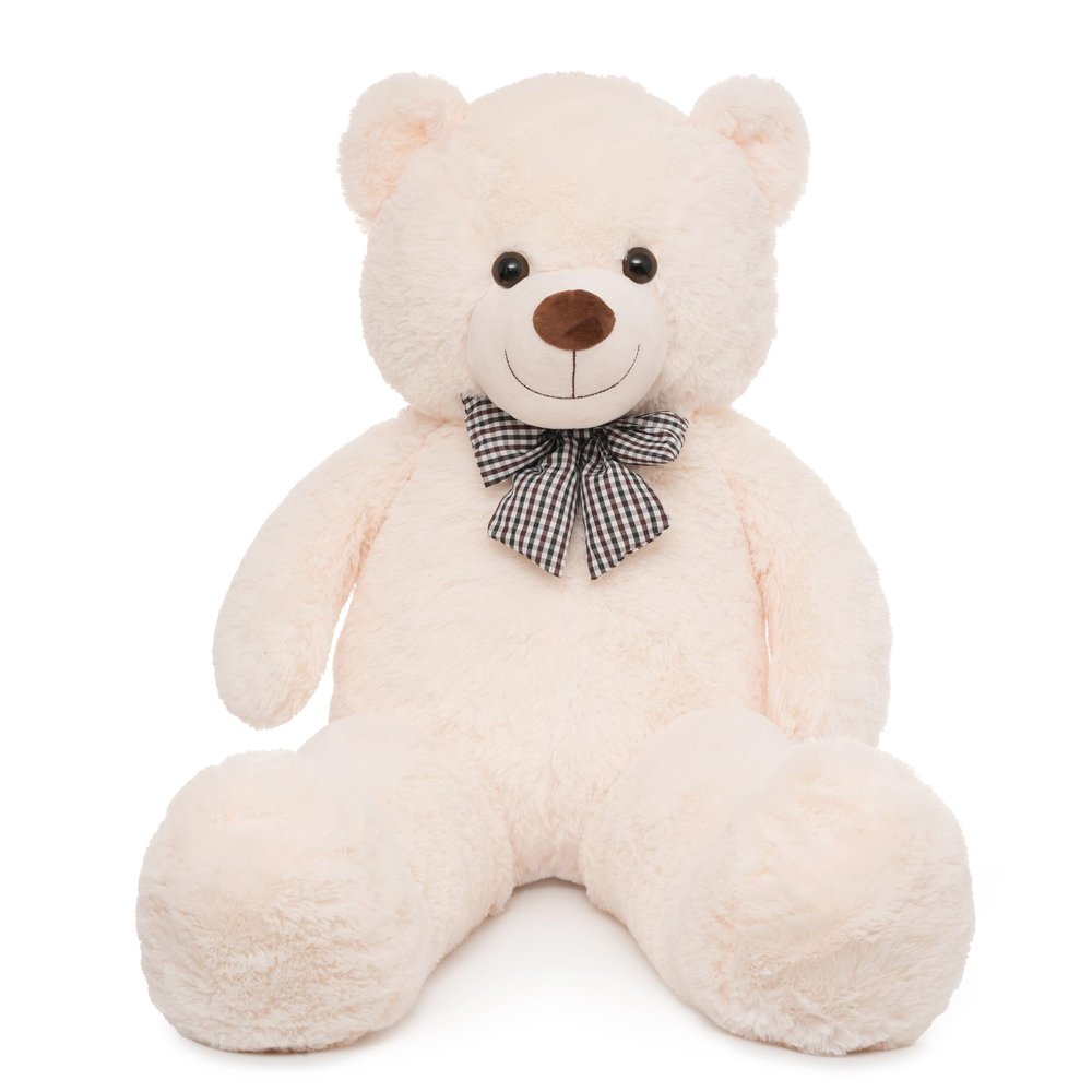 47 inch Big Giant Teddy Bear Stuffed Animals, White Cream Soft Plush Life Size Bear Toy All Ages Gift for Children/Girlfriend/Valentine's Day/Christmas/Birthday/Baby Shower/Wedding/Party Decorations