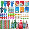 Budbof 168 Pcs Christmas Party Favors for Kids Bulk, 24-Pack School Stationery Set with Notebook Pencils Erasers Rulers Treat Bags for Classroom Gift Exchange Students Prizes Reward view 1