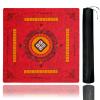 35.4 * 35.4 Inches Anti-Slip and Noise-reducing Mahjong Mat, Large-Sized Game Mahjong Table Mat,with a Black Storage Bag, Suitable for Mahjong, Poker, Card Games, Dominoes(Red) view 1