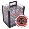 Playzaic 1000-piece Acrylic The Ultimate Poker Chip Case - 14-gram Heavy Clay Composite Set - Casino Chips for Texas Holdem, Blackjack - Betting Game Accessories view 1