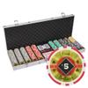 Playzaic 500-piece Aluminum Black Diamond Poker Chip Case - 14-gram Heavy Clay Composite Set - Casino Chips for Texas Holdem, Blackjack - Betting Game Accessories view 1