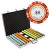Playzaic 1000-piece Aluminum Monte Carlo Poker Chip Case - 13.5-gram Heavy Clay Composite Set - Casino Chips for Texas Holdem, Blackjack - Betting Game Accessories view 1