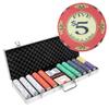 Playzaic 500-piece Aluminum Scroll Poker Chip Case - 10-gram Casino Ceramic Set - Casino Chips for Texas Holdem, Blackjack - Betting Game Accessories view 1
