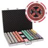 Playzaic 1000-piece Aluminum The Ultimate Poker Chip Case - 14-gram Heavy Clay Composite Set - Casino Chips for Texas Holdem, Blackjack - Betting Game Accessories view 1