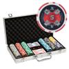 Playzaic 300-piece Aluminum Ace Casino Poker Chip Case - 14-gram Heavy Clay Composite Set - Casino Chips for Texas Holdem, Blackjack - Betting Game Accessories view 1