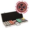 Playzaic 500-piece Aluminum The Ultimate Poker Chip Case - 14-gram Heavy Clay Composite Set - Casino Chips for Texas Holdem, Blackjack - Betting Game Accessories view 1