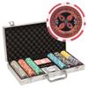 Playzaic 300-piece Aluminum The Ultimate Poker Chip Case - 14-gram Heavy Clay Composite Set - Casino Chips for Texas Holdem, Blackjack - Betting Game Accessories
