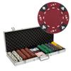 Playzaic 500-piece Aluminum Ace King Poker Chip Case - 14-gram Heavy Clay Composite Set - Casino Chips for Texas Holdem, Blackjack - Betting Game Accessories view 1