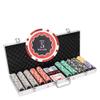 Playzaic 500-piece Aluminum Eclipse Poker Chip Case - 14-gram Heavy Clay Composite Set - Casino Chips for Texas Holdem, Blackjack - Betting Game Accessories view 1
