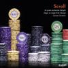 Playzaic 1000-piece Acrylic Scroll Poker Chip Case - 10-gram Casino Ceramic Set - Casino Chips for Texas Holdem, Blackjack - Betting Game Accessories view 3