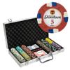 Playzaic 300-piece Aluminum Showdown Poker Chip Case - 13.5-gram Heavy Clay Composite Set - Casino Chips for Texas Holdem, Blackjack - Betting Game Accessories view 1