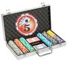 Playzaic 300-piece Aluminum Yin Yang Poker Chip Case - 14-gram Heavy Clay Composite Set - Casino Chips for Texas Holdem, Blackjack - Betting Game Accessories view 1