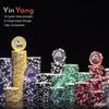 Playzaic 300-piece Aluminum Yin Yang Poker Chip Case - 14-gram Heavy Clay Composite Set - Casino Chips for Texas Holdem, Blackjack - Betting Game Accessories view 3