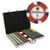 Playzaic 1000-piece Aluminum Showdown Poker Chip Case - 13.5-gram Heavy Clay Composite Set - Casino Chips for Texas Holdem, Blackjack - Betting Game Accessories view 1