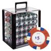 Playzaic 1000-piece Acrylic Poker Knights Poker Chip Case - 13.5-gram Heavy Clay Composite Set - Casino Chips for Texas Holdem, Blackjack - Betting Game Accessories view 1