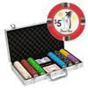 Playzaic 300-piece Aluminum Desert Heat Poker Chip Case - 13.5-gram Heavy Clay Composite Set - Casino Chips for Texas Holdem, Blackjack - Betting Game Accessories view 1