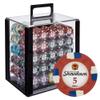 Playzaic 1000-piece Acrylic Showdown Poker Chip Case - 13.5-gram Heavy Clay Composite Set - Casino Chips for Texas Holdem, Blackjack - Betting Game Accessories view 1