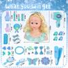 Doll Head for Hair Styling Kids Toy KitPrincess Styling Head Beauty Hair Stylist with Hairdryer Hair Straightener Hair Accessories Set Birthday Gift for Girl 3 4 5 6 7 8+ Year Old Toy view 2