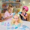 Doll Head for Hair Styling Kids Toy KitPrincess Styling Head Beauty Hair Stylist with Hairdryer Hair Straightener Hair Accessories Set Birthday Gift for Girl 3 4 5 6 7 8+ Year Old Toy view 3