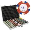 Playzaic 1000-piece Aluminum Poker Knights Poker Chip Case - 13.5-gram Heavy Clay Composite Set - Casino Chips for Texas Holdem, Blackjack - Betting Game Accessories view 1