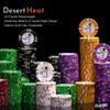 Playzaic 500-piece Aluminum Desert Heat Poker Chip Case - 13.5-gram Heavy Clay Composite Set - Casino Chips for Texas Holdem, Blackjack - Betting Game Accessories view 3