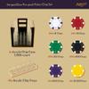 Playzaic 1000-piece Acrylic Striped Dice Poker Chip Case - 11.5-gram Clay Composite Set - Casino Chips for Texas Holdem, Blackjack - Betting Game Accessories view 2