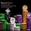 Playzaic 1000-piece Acrylic Desert Heat Poker Chip Case - 13.5-gram Heavy Clay Composite Set - Casino Chips for Texas Holdem, Blackjack - Betting Game Accessories view 3