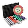 Playzaic 1000-piece Aluminum Scroll Poker Chip Case - 10-gram Casino Ceramic Set - Casino Chips for Texas Holdem, Blackjack - Betting Game Accessories view 1