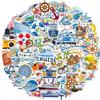 100 PCS Cruise Travel Stickers, Nautical Vacation Stickers Relaxing Cruise Ship Sticker Waterproof Vinyl Stickers for Phone Cases, Laptops, Travel Luggage, Journals, Scrapbook, Water Bottle view 1