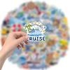 100 PCS Cruise Travel Stickers, Nautical Vacation Stickers Relaxing Cruise Ship Sticker Waterproof Vinyl Stickers for Phone Cases, Laptops, Travel Luggage, Journals, Scrapbook, Water Bottle view 2