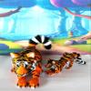 2pcs 3D Printed Tiger, Animal Creature Flexible Tiger Toys, Mother & Child Articulated Fidget Animal for Home Office Executive Desk Decoration AT001-2X view 1