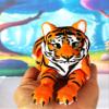 2pcs 3D Printed Tiger, Animal Creature Flexible Tiger Toys, Mother & Child Articulated Fidget Animal for Home Office Executive Desk Decoration AT001-2X view 3