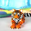 2pcs 3D Printed Tiger, Animal Creature Flexible Tiger Toys, Mother & Child Articulated Fidget Animal for Home Office Executive Desk Decoration AT001-2X view 4