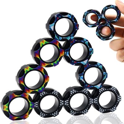 18 Gear Magnetic Ring Decompression Toy Set, Suitable for Classroom Small Gift Bags, School Prize Boxes for Teenagers, Party Gifts for Children, Sensory Quiet Desk Toy Set.