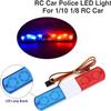 1/10 RC Car Simulation Police Lights Multi-Function Flash LED Lamp Nine Flashing Light Modes for 1/8 Crawler Off Road Rally Truck Cars HSP Traxxas Tamiya RC4WD (red, 145mm) view 4