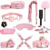 Novelty 12 Piece Leather Strength Training Combination Set, Hand, Leg, and Hip Exercise Accessories [Pink], Fun Dice Racket Tool, Couple Gift view 1