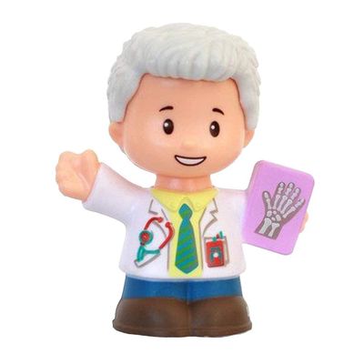 Fisher-Price Replacement Part Little People Community Helpers Dollhouse Playset GJP12 - Replacement Dr. Nathan Figure White Hair