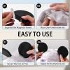 4 Pcs Magnetic Mouse Ears for Hats, Removable Magnet Minni Ear for Cap, Interchangeable Mouse Ears for Baseball Hat, Clip-On Hat Accessory, Adults and Kids, for Theme Parks Halloween Christmas Black view 3