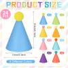 24 Pcs Mini Party Hat for Stuffed Animals DIY Birthday Hat Decor for Doll Pets Dog Cat Rabbit Puppies Costume view 2