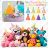 24 Pcs Mini Party Hat for Stuffed Animals DIY Birthday Hat Decor for Doll Pets Dog Cat Rabbit Puppies Costume view 4