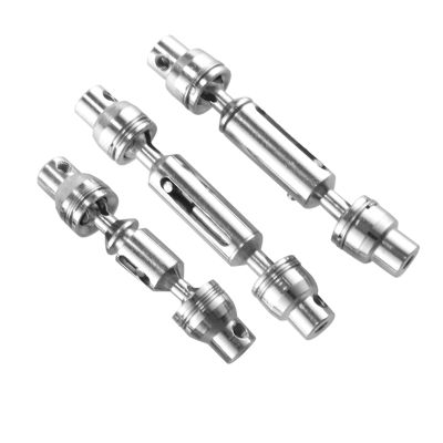SKDUBRW RC Car Drive Shafts for WPL B16 B36 for JJRC Q60 Q63 Q64 MN77 FY004 6WD 1/16 rc Cars Upgrade Parts Accessories 3Pcs Metal Drive Shaft CVD