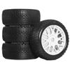 1/8 RC Off Road Buggy Tires with Y Shaped Plastic Wheels 17mm Hex 110mm OD Compatible with 1/8 Scale RC Buggy Models Such As 3S 6S and Other Brands Like i(4pcs White) view 1